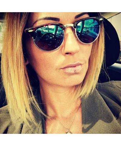 Hot Sunglasses Women Popular Brand Designer Retro Men Summer Style Sun Glasses - C7leopardgreen - CV1985IX9RT $11.69 Round