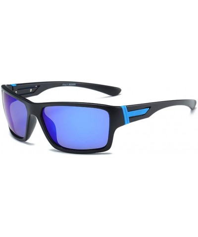 Popular Polarized Men Sun Glasses Fishing Eyeglasses UV400 - C4 Black Blue - CT18M3O5XCK $19.72 Oval