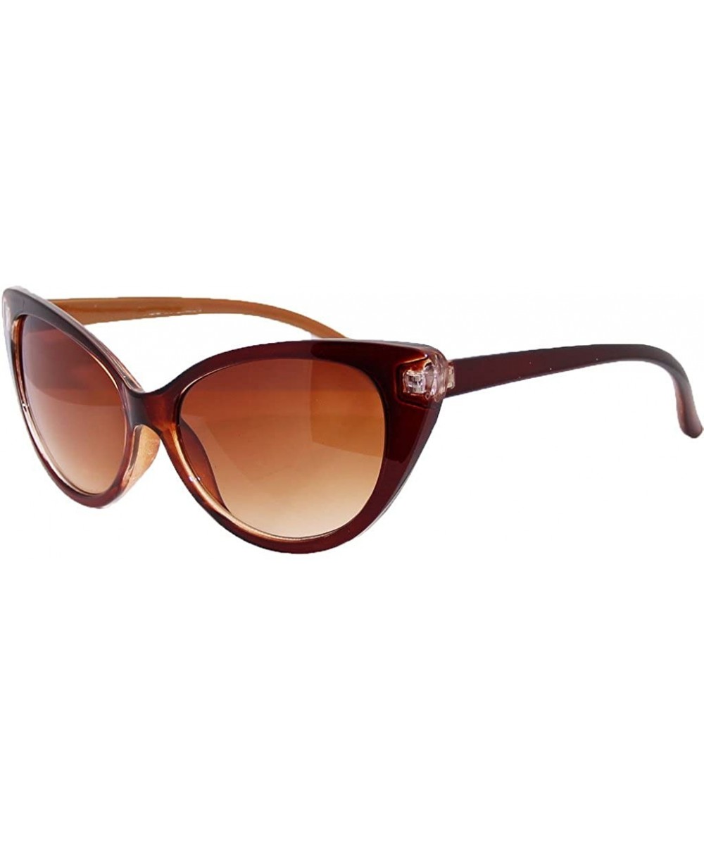 50's Women's OG Classic Cat Eye Sunglasses - Brown - C812OBT2XO9 $6.65 Cat Eye