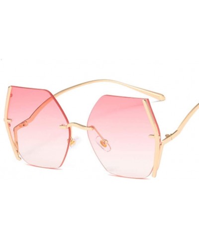 Metal Frameless Sunglasses Men and Women Sunglasses Fashion Glasses - 3 - CM190S3CCQH $26.88 Sport