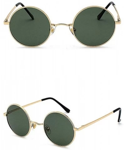 Hippie Sunglasses WITH CASE Retro Classic Circle Lens Round Sunglasses Steampunk Colored - C1192ONXUTK $11.20 Round