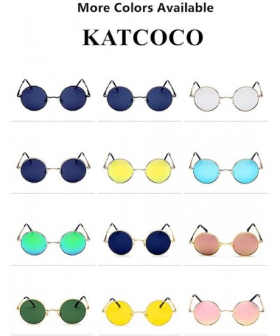 Hippie Sunglasses WITH CASE Retro Classic Circle Lens Round Sunglasses Steampunk Colored - C1192ONXUTK $11.20 Round