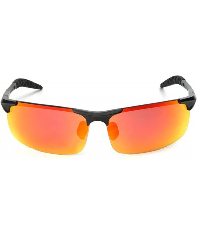 Men's Polarized Sunglasses for Driving Fishing Golf Metal Glasses UV400 - Red - CR12M9S952L $18.29 Wayfarer