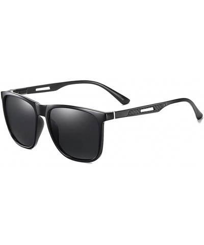 Unisex Square Sunglasses for Men/Women Polarized Lenses Aluminum Frame TR3333 - Black - CE1986NIH2R $6.80 Square