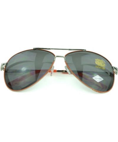 Trendy Classic Aviator Sunglasses Men/Women Sunglasses 100% UV Protection - Orange - CD129IJX435 $7.51 Wrap