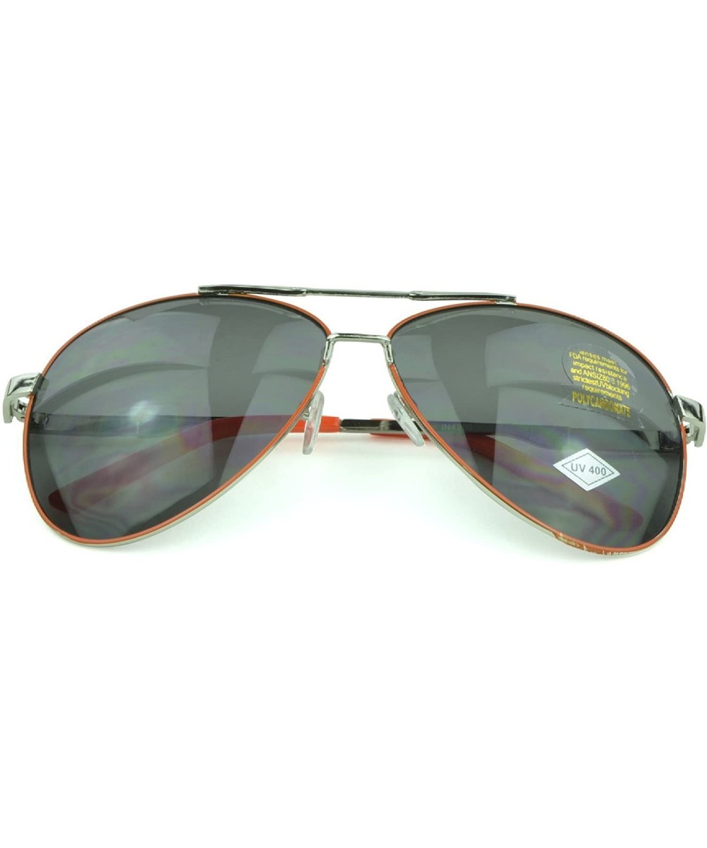 Trendy Classic Aviator Sunglasses Men/Women Sunglasses 100% UV Protection - Orange - CD129IJX435 $7.51 Wrap