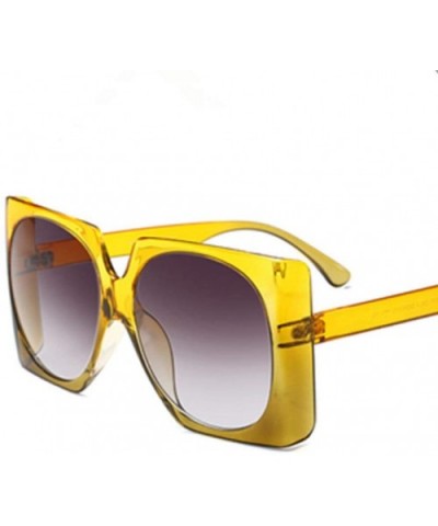 Oversized Big Frame Vintage Women Luxury Fashion Trendy Popular Sun Glasses UV400 Square Sunglasses - 3 - CZ18QY35ROA $24.06 ...