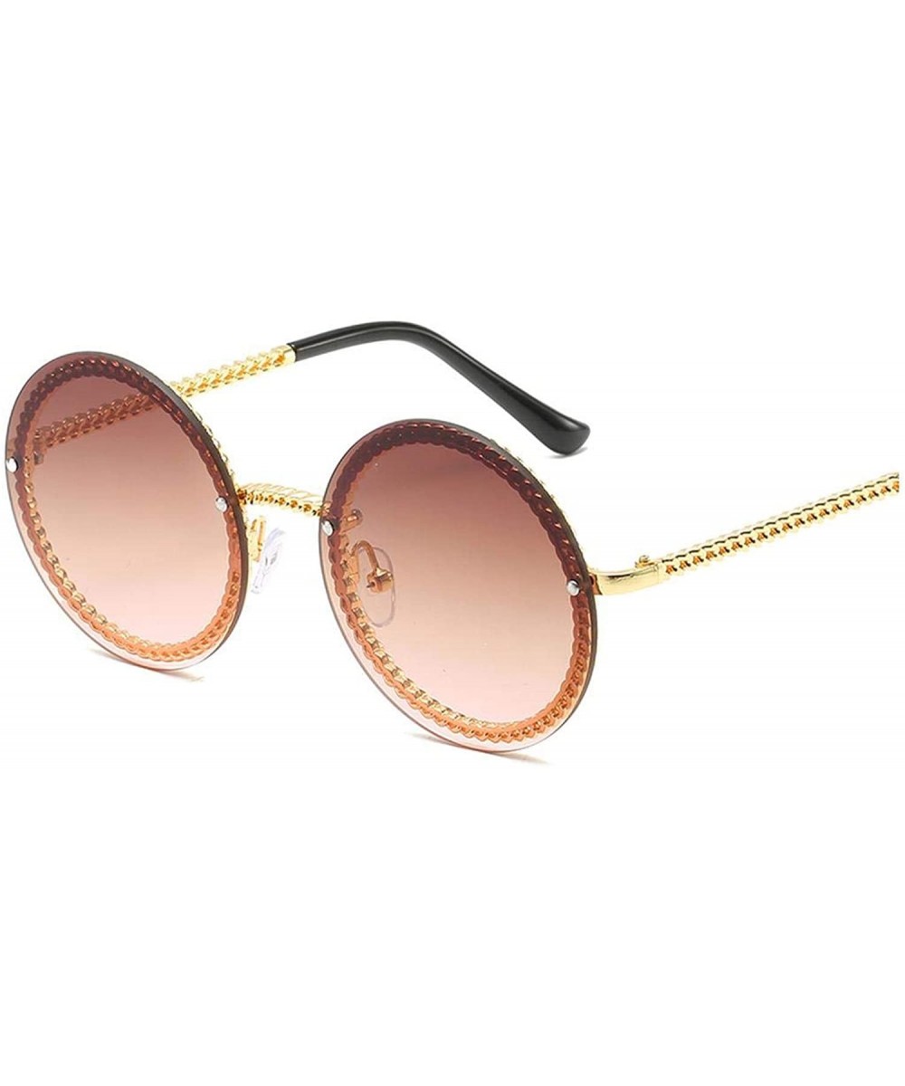 Round Sunglasses Women Luxury RimlFeamle Shades Europe Popular Ins Sun Glasses Lunettes De Sol Femme - C91984ANE34 $31.60 Round