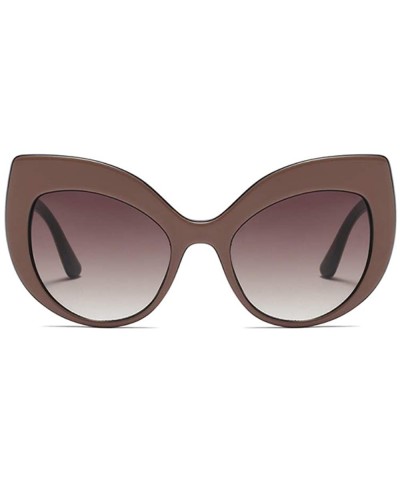 Thick Rim 60s Vintage Inspired Ultra Big Cateye Sunglasses for Women Bold Frame - Khaki Brown - C0194ES4Y70 $11.72 Cat Eye