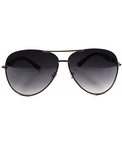 Classic Old Fashion Hot Mens Womens Retro Vintage 80s Aviator Sunglasse - Silver - C218WZQG54X $6.15 Aviator