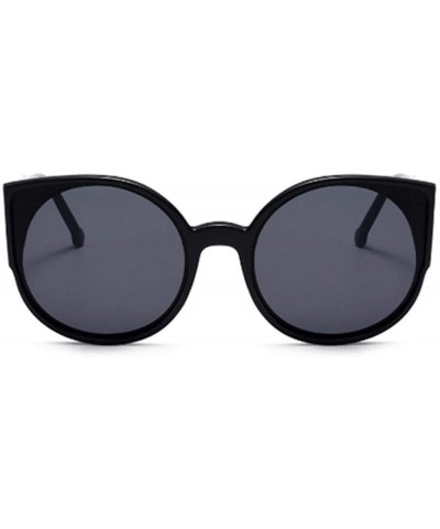 Coating Reflective Mirror Sunglasses Women Men Cat Eye Sun Glasses Gray Black - Multi - C018YKTENUU $5.39 Aviator