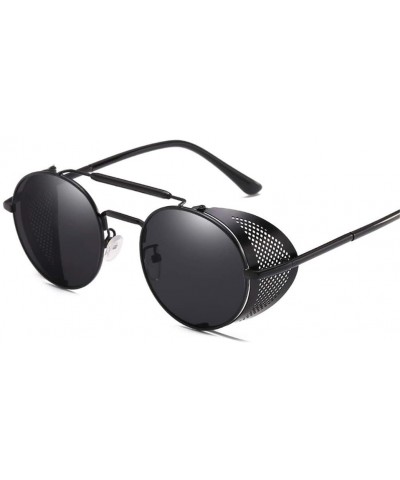 Retro Round Metal Sunglasses Men Women Glasses Shades UV Protection - 8-silver-silver - CI194OQ0LID $23.42 Rectangular