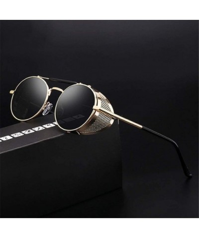 Fashion Gothic Steampunk Sun Glasses er Vintage Round Women Men Steam Punk Sunglasses Oculos - 8 - CR18WTDNMCW $20.91 Round