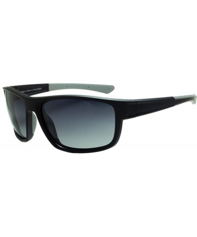 Polarized F-4306 Sunglasses Polarized Unisex Sports Wrap Sunglasses UV Protection - Matte Black - C118S6CO460 $36.87 Sport