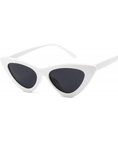 Retro Fashion Sunglasses Women Vintage Cat Eye Black White Sun Glasses UV400 Oculos - Trans Yellow - C01985L303R $22.43 Cat Eye