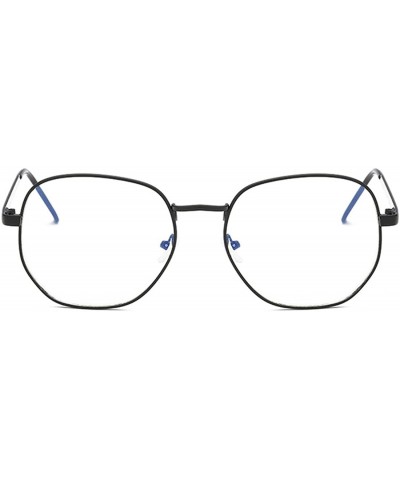 Fashion Myopia Face-lift Glasses Metal Frame Vintage Round Glasses - Black - CJ18ETCQ02M $17.29 Round