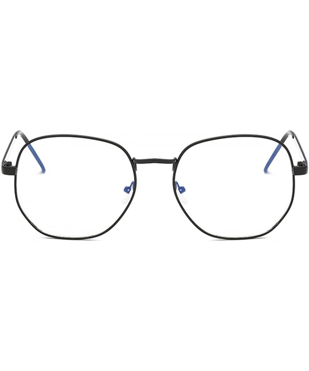 Fashion Myopia Face-lift Glasses Metal Frame Vintage Round Glasses - Black - CJ18ETCQ02M $17.29 Round