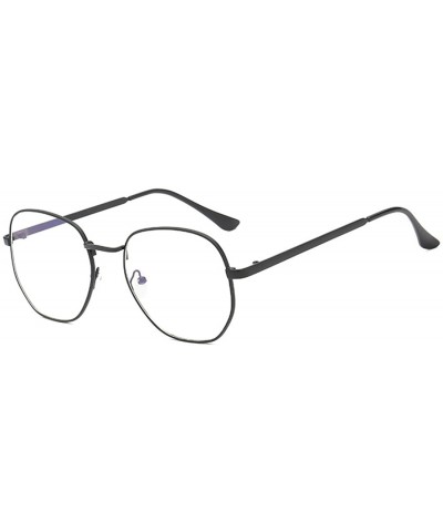 Fashion Myopia Face-lift Glasses Metal Frame Vintage Round Glasses - Black - CJ18ETCQ02M $17.29 Round