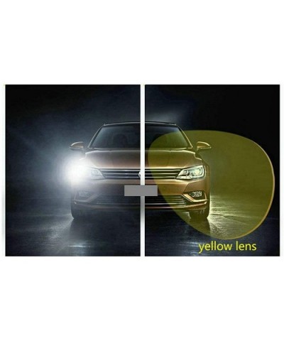 Fashion Shortsighted Night Vision Polarized Sunglasses Yellow Lens Men's Driving Polarized Mirror - CA18XU90Q8D $37.21 Square