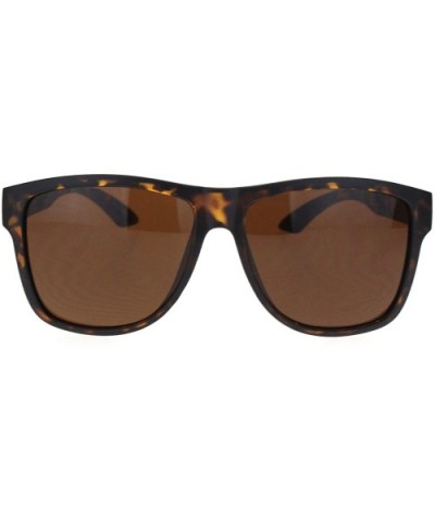 Mens Trendy Oversize Hipster Horn Rim Sporty Plastic Sunglasses - Tortoise Brown - CU18Q95GG78 $7.14 Oversized