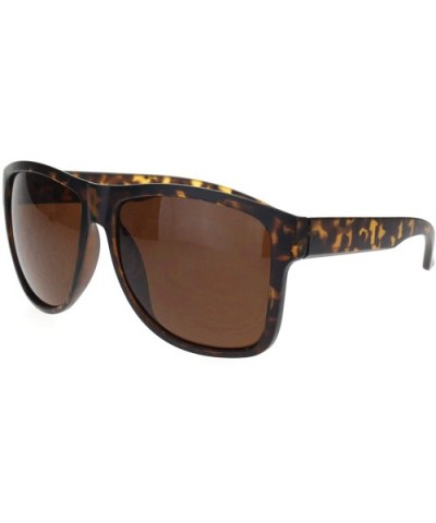 Mens Trendy Oversize Hipster Horn Rim Sporty Plastic Sunglasses - Tortoise Brown - CU18Q95GG78 $7.14 Oversized