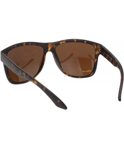 Mens Trendy Oversize Hipster Horn Rim Sporty Plastic Sunglasses - Tortoise Brown - CU18Q95GG78 $7.14 Oversized