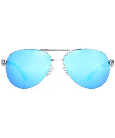Aviator Sunglasses For Women Metal Frame - Blue - CB18WW2Q260 $21.25 Aviator