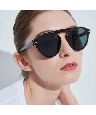 Classic Round Retro Sunglasses for Women - Polarized Sunglasses for Men and Women Polygon Mirrored Lens - B - C8199L2W6UK $5....