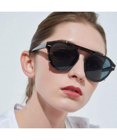 Classic Round Retro Sunglasses for Women - Polarized Sunglasses for Men and Women Polygon Mirrored Lens - B - C8199L2W6UK $5....