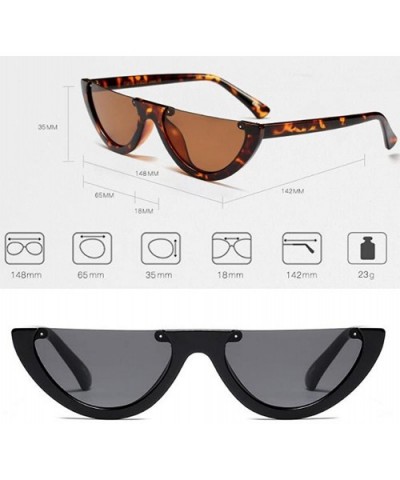 Classic Half Frame Cat Eye Sunglasses Mod Style For Men Women - C8 - C718CN79QDY $19.37 Goggle