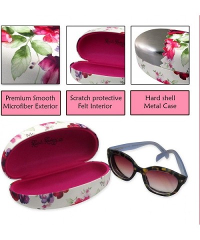 Large Hard Sunglasses Case - fits Large to Extra Large curved Sunglasses - with microfiber cloth - Cranberry Rose - C3185QQ0S...