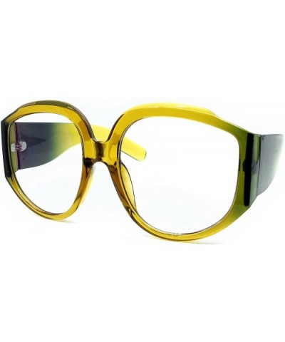 8136 Premium Oversize XXL Fashion Retro Vintage Womens Mens Brand Designer Style Sunglasses - Clear Lens - CP18EL60LKT $11.07...