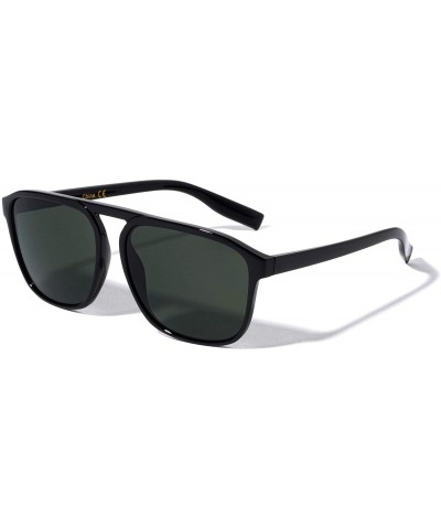 Classic Frame Bridgeless Top Bar Connector Sunglasses - Green - C71995T6ZXT $12.24 Square