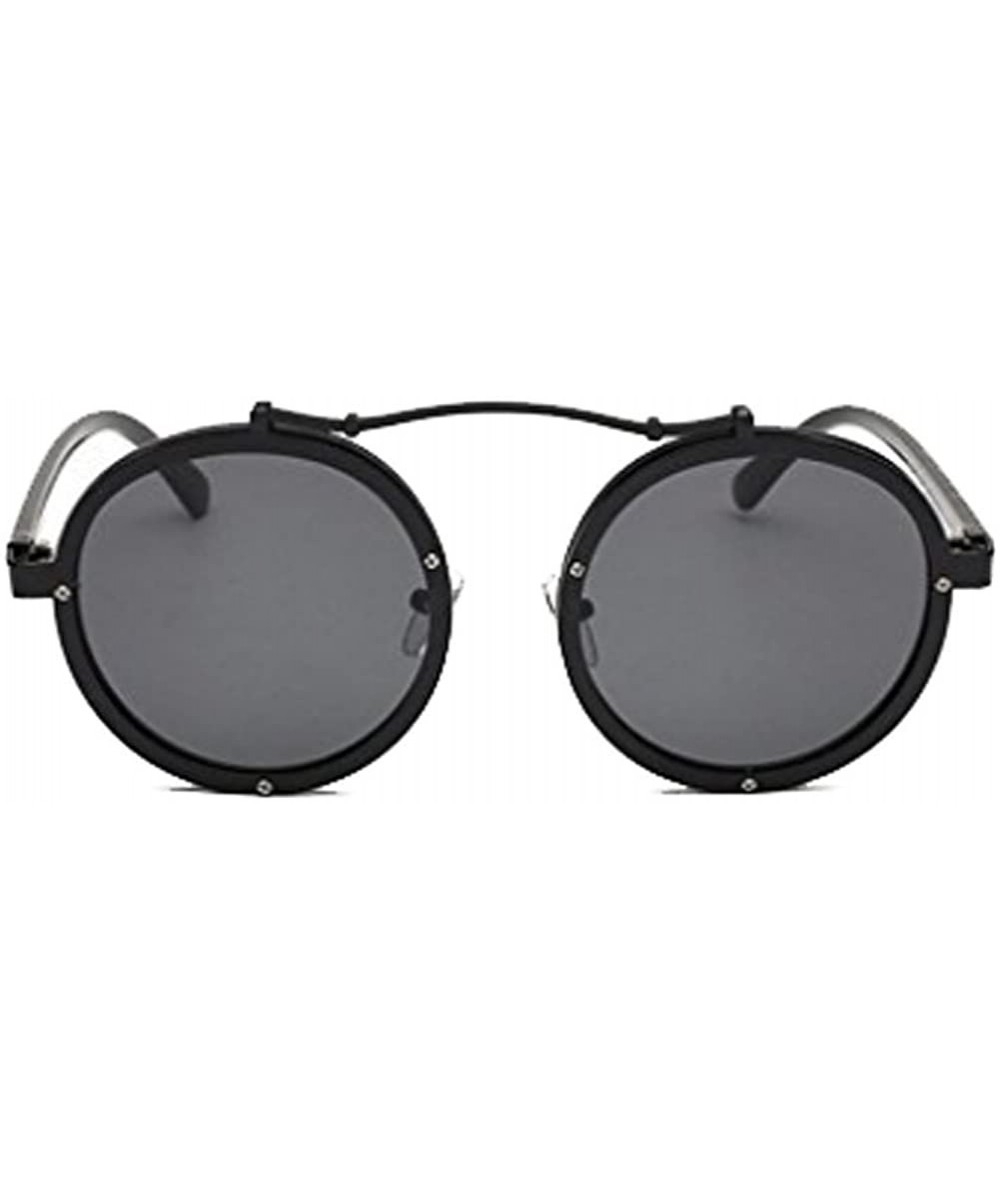 Retro Round Steampunk Sunglasses Men Vintage Eyewear Accessories Women Fashion Sun Glasses - CY18HG7AIQM $4.47 Round