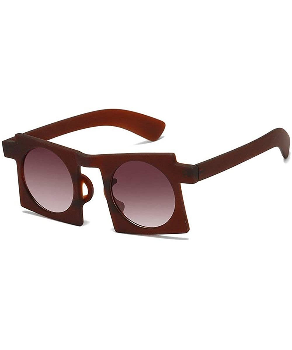2019 Unique Unisex Small sun glasses vintage Square gradient punk sun glasses shades uv400 - Red - C618NY9ERAN $7.04 Square