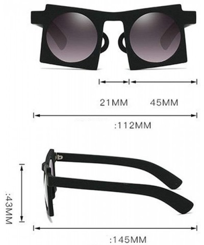 2019 Unique Unisex Small sun glasses vintage Square gradient punk sun glasses shades uv400 - Red - C618NY9ERAN $7.04 Square