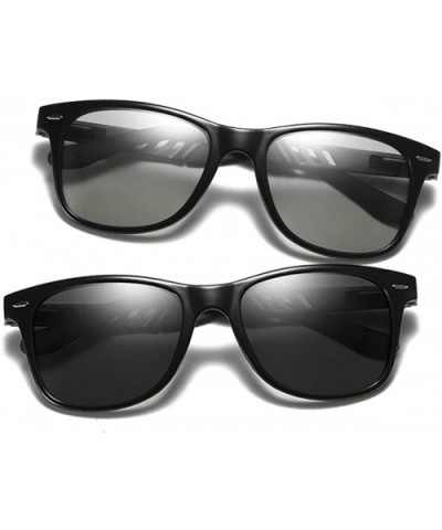 Photochromic Polarized Sunglasses Men Women for Day and Night Driving Glasses - A575-black - CF18YWE0H27 $19.60 Rectangular