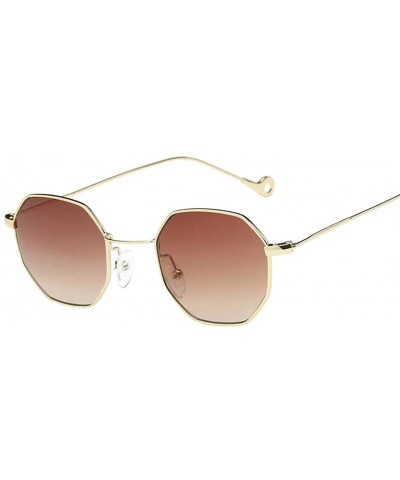 Woman Men Sunglasses Fashion Metal Frame Outdoor Sports Mirrored Eyeglasses - Coffee - CP17AAXA4CT $6.51 Rectangular