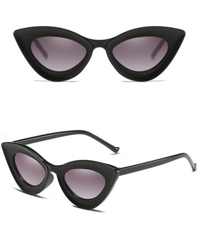 Vintage Cat Eye Sunglasses With Color Frames Shades Retro Style Glasses For Women - Gray - CZ196YYLZM3 $5.80 Rectangular