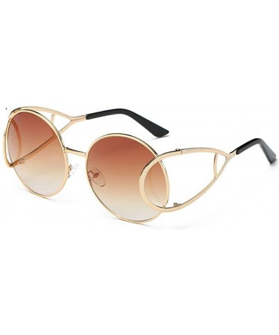 Sunglasses Fashion Individual Character Sunglasses Women Sun Glasses Aviation Sunglasses Men - Gold Tea - CF18WE2208M $19.32 ...