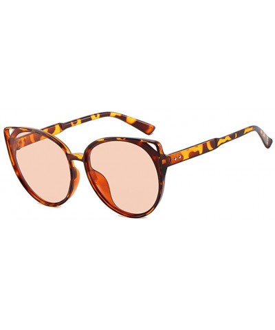 Women Sunglasses Retro Bright Black Grey Drive Holiday Oval Non-Polarized UV400 - Leopard Brown - C118RLULYT7 $4.69 Oval