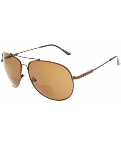 Large Bifocal Sunglasses Polit Style Sunshine Readers with Bendable Memory Bridge and Arm - CL18036KYHZ $16.46 Rectangular