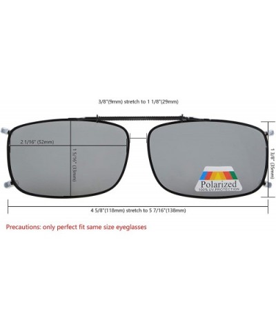 Easyclip Spring Polarized Clip On Sunglasses - C63-grey - CF126NIYEH9 $11.84 Rectangular