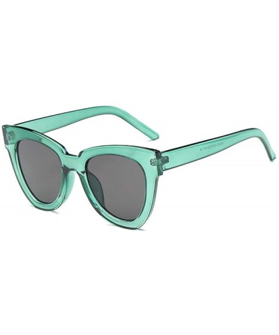 Vintage Sexy Ladies Cat Eye Sunglasses Women Brand Designer New Black Gray - Green Gray - CT18YZUL9AL $4.77 Oversized