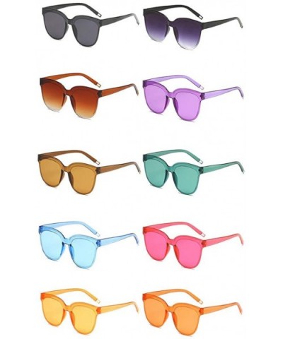 Fashion Jelly Design Style Sunglasses Sexy Retro Sunglasses Resin Lens Sunglasses Ladies Shades - Unisex - Violet - CI199Y4OO...
