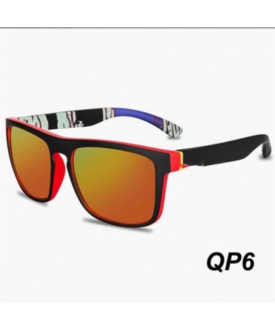 Square Sunglasses Men Polarized Sun Glasses Retro Vintage Goggles Women Driving Eyewear - Qp7 - CQ194OOA400 $22.96 Semi-rimless