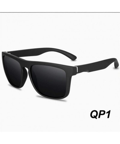 Square Sunglasses Men Polarized Sun Glasses Retro Vintage Goggles Women Driving Eyewear - Qp7 - CQ194OOA400 $22.96 Semi-rimless