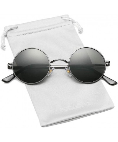Retro Small Round Polarized Sunglasses John Lennon Hipple Sun Glasses Metal Frame UV400 Protection Lens - CK1949DATWX $6.11 R...