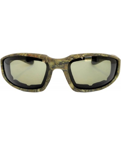 Motorcycle Camouflage Padded Foam Sport Glasses Polarized High Definition Colored Lens - Green Lens - CQ182X0WWCY $6.92 Sport