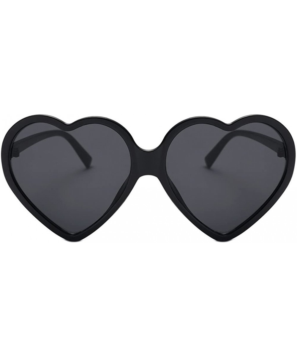 Women Fashion Oversized Heart Shaped Retro Sunglasses Cute Eyewear UV400 - C61943HQDA6 $7.53 Oversized